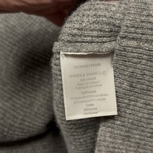 Veronica Beard Sweater Women's S Nelda Wool Cashmere Gray Waffle Knit Colorblock - Picture 12 of 12